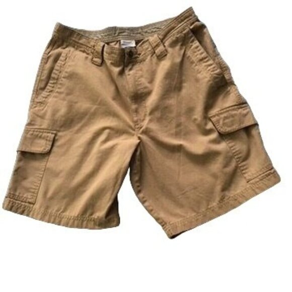 Columbia Mens Cargo Shorts Size 36W Beige Cotton Omni-Shield Outdoor Hiking - Picture 1 of 11